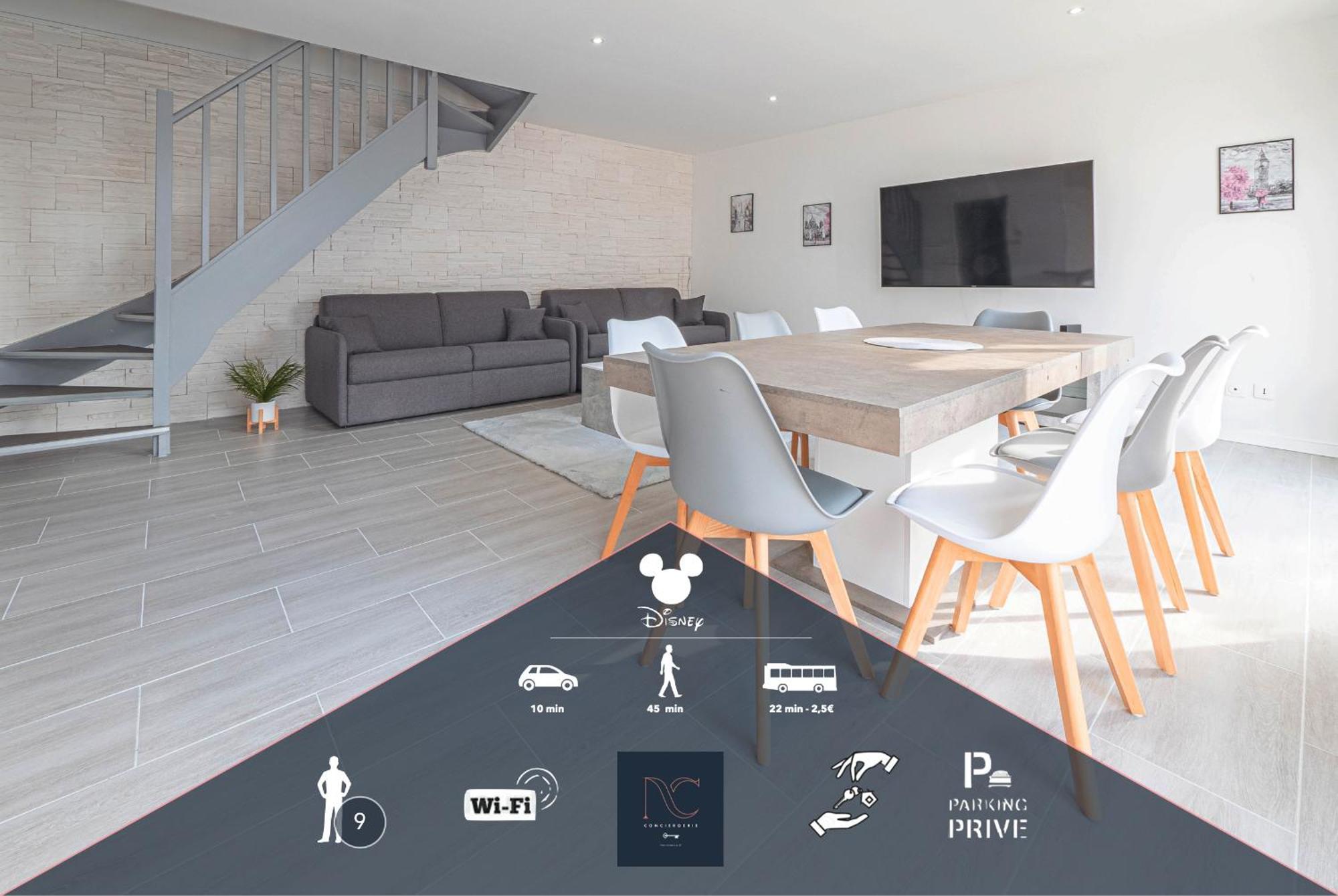 *Disneyland-Paris* 9 Pers, 2 Parkings, Wifi, Ac Montevrain Ngoại thất bức ảnh